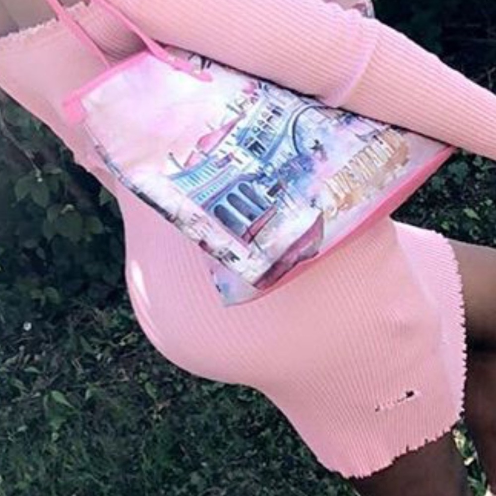 Fashion Nova distressed dress